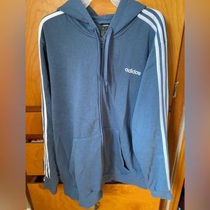Blue Adidas zip-up hoodie
